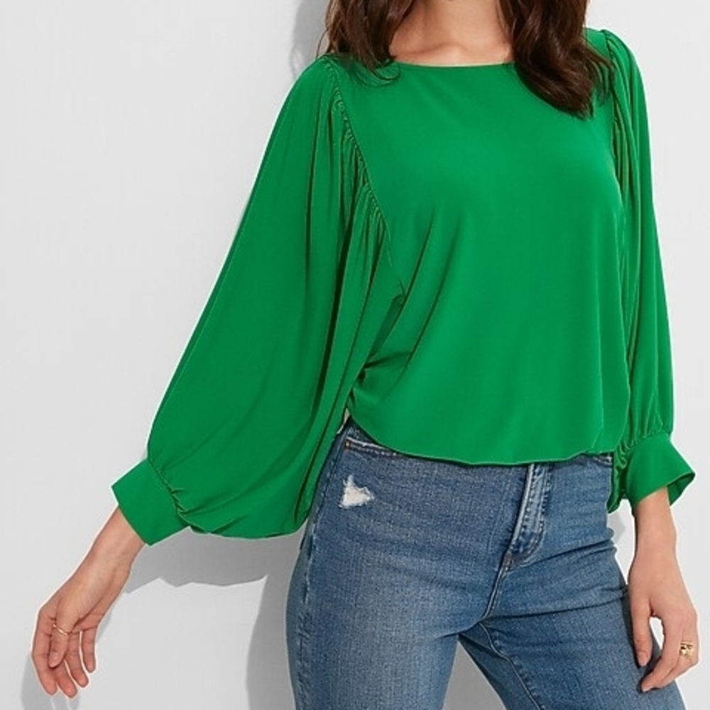 Express Vibrant Green Blouse